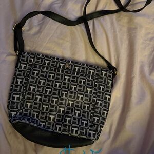 Tommy Hilfiger Black and White Crossbody Bag